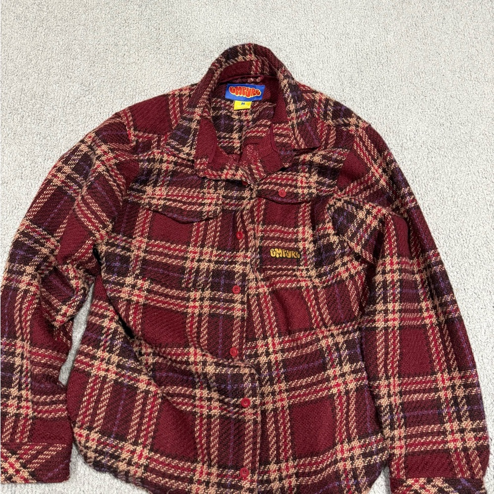 Empyre Burgundy Plaid Shirt Jacket